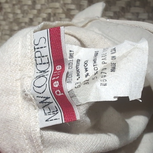 New Concepts Beige Wool Blend Mini Skirt - Picture 4 of 6